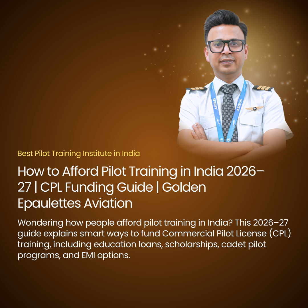 How to Afford Pilot Training in India 2026–27 | CPL Funding Guide | Golden Epaulettes Aviation
